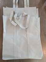 Reusable Tote Bags (2) Grey w Name Tags
