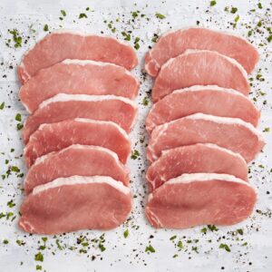 Boneless center cut pork chops (thin) 2pk